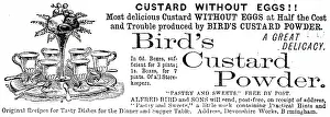 Custard: An advertisement for Bird's custard powder