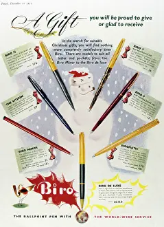 Pounds: Advertisement for Biro ballpoint pens