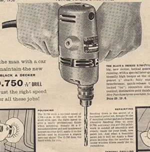 Fanzine: Advert for Black & Decker D.750 drill in Practical Mechanics