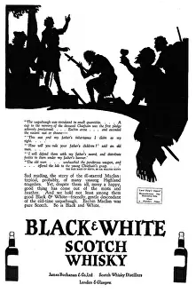 Swears: Advertisement for Black & White Whisky
