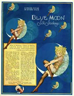 Crescent: Advert, Blue Moon Silk Stockings