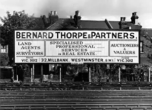 Signage: Advertising board, Bernard Thorpe & Partners