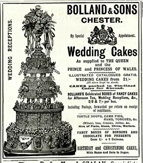 Cakes: Advert, Bolland & Sons, Chester, Wedding Cakes