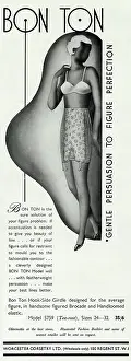Girdle: Advert for Bon Ton Girdles 1934