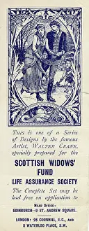 Cornhill: Advertising bookmark, January, designed by Walter Crane