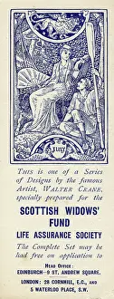 Cornhill: Advertising bookmark, July, designed by Walter Crane