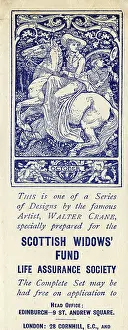 Cornhill: Advertising bookmark, October, designed by Walter Crane