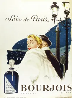 Soir: Advertisement for Bourjois Soir de Paris perfume