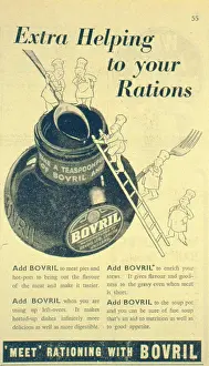 Improve: Advertisement for Bovril during wartime rationing