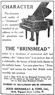Instalments: Advertisement for the Brinsmead grand piano