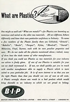 B.i.p: Advert for British Industrial Plastic Limited 1943