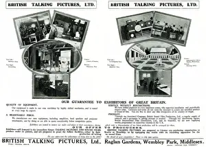 Wembley: Advert, British Talking Pictures Ltd, Wembley, North London