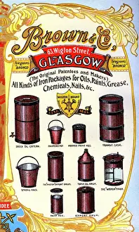 Cask: Advert, Brown & Co, Glasgow, Scotland