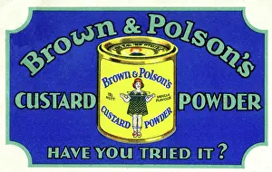 Custard: Advert, Brown & Polson's Custard Powder