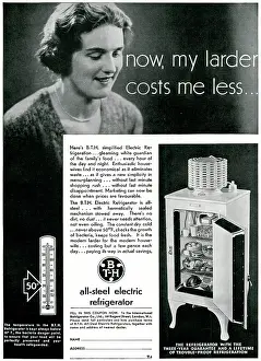 Refrigeration: Advert for B.T.H. electric refrigerator 1931