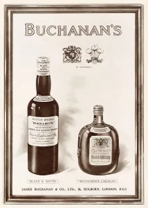 Bottles: Advert for Buchanan's Scotch Whisky and Liqueur 1925