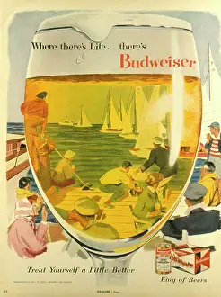 Froth: Advertisement for Budweiser beer