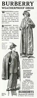 Weatherproof: Advert for Burberry motor-coat 1913