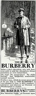 Raincoats: Advert for Burberry trench coat 1924