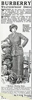 Blend: Advertisement for Burberry weatherproof clothes