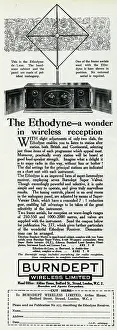 Mahogany: Advert for Burndept - Ethodyne wireless 1925