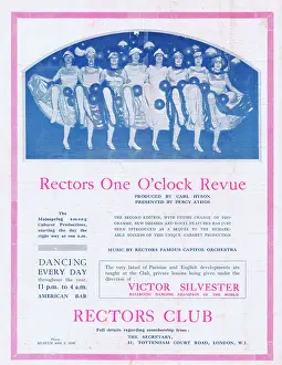 O Clock: Advert for the cabaret show Rector's One O'Clock Revue