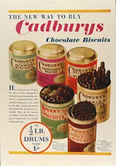 Biscuits: Advertisement for Cadbury's Chocolate Biscuits