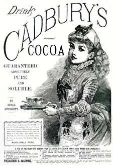 Advert for Cadbury's Cocoa drink 1888