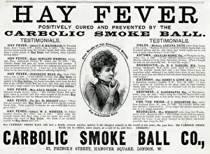 Cures: Advert for Carbolic smoke ball 1892