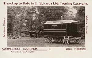 Expense: Advertising card for a Touring Caravan Company