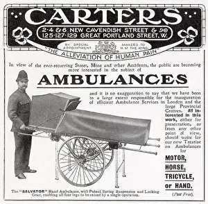 Carters: Advert for Carters - hand ambulances 1910