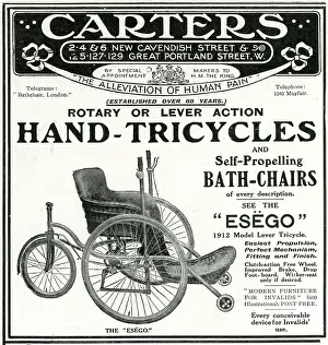 Carters: Advert for Carters, hand-tricycles 1912