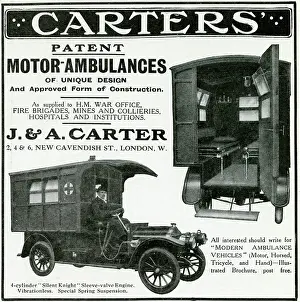 Carters: Advert for Carters motor-ambulances 1912