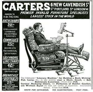 Carters: Advert for Carters reading stands 1906