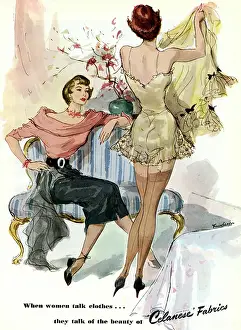 Fifties Style: Advert for Celanese fabrics 1950