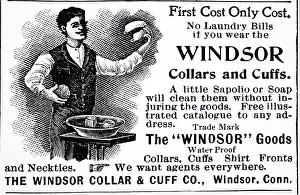 Cuffs: Advertisement for CELLULOID collars and cuffs