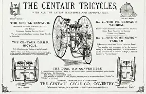 Bearings: Advert for Centaur tricycles 1884