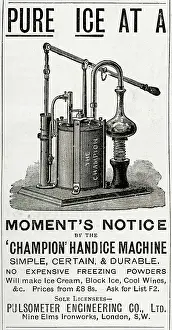 Timepiece: Advert for Champion Ice Machine 1889