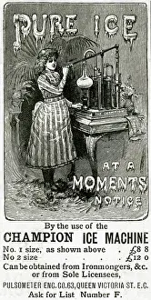 Advert for Champion Ice Machine 1889