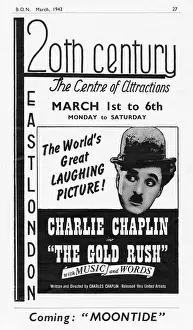 Philip Talmage: Advert for Chaplin in The Gold Rush