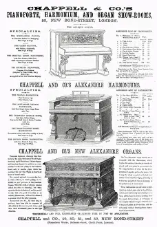 Harmonium: Advert for Chappell & Co.'s musical instruments 1875