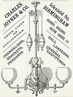 Item: Advert for Charles Joyner & Co. lighting 1888