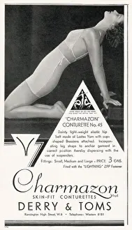 Zips: Advert for Charmazon women's underwear 1934