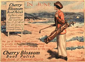 Golfing: Advertisement for Cherry Blossom Boot Polish
