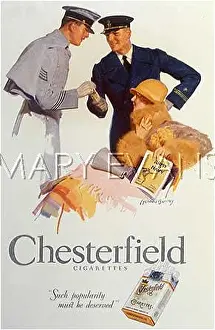 Cigs: ADVERT/CHESTERFIELD CIGS