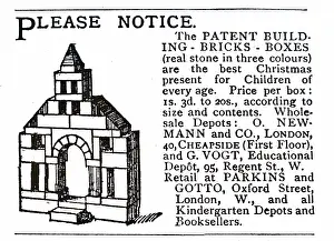Bricks: Advertisement for children's building bricks for Christmas