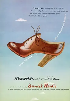 Heeled: Advert for Church's shoe 1948