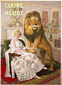Friedlaender: advertising, circus, poster showing the lion