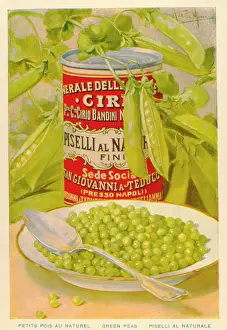 Peas: Advertisement for Cirio green peas