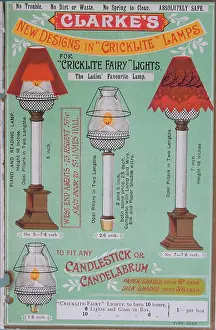 Lampshade: Advertisement for Clarke's Cricklite Fairy Lights